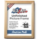 Unfinished Raw .75 in Solid Wood Picture Frame