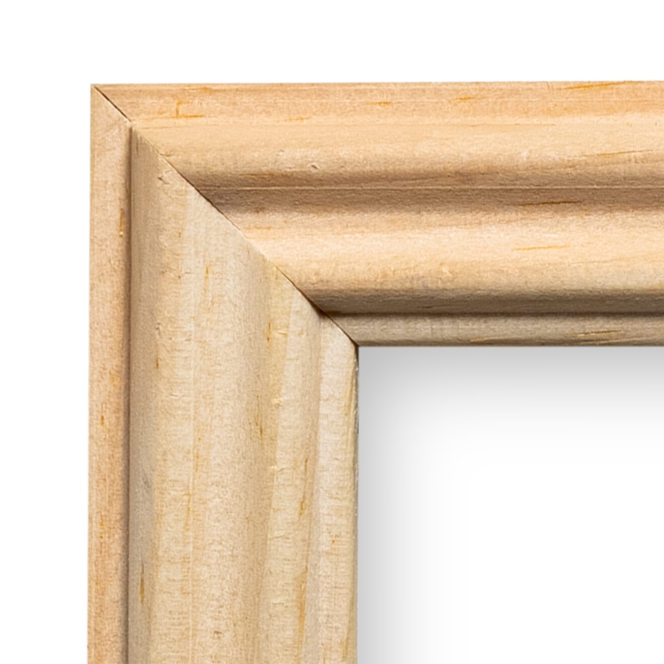 75NAT_SWATCH Unfinished Raw .75 in Solid Wood Picture Frame - Image 2