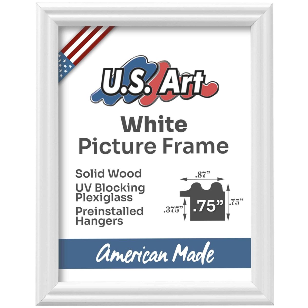 .75" Custom Solid Wood Frame for Wall Art 15+ Colors with Preinstalled Hangers & UV-blocking Plexiglass - Image 19