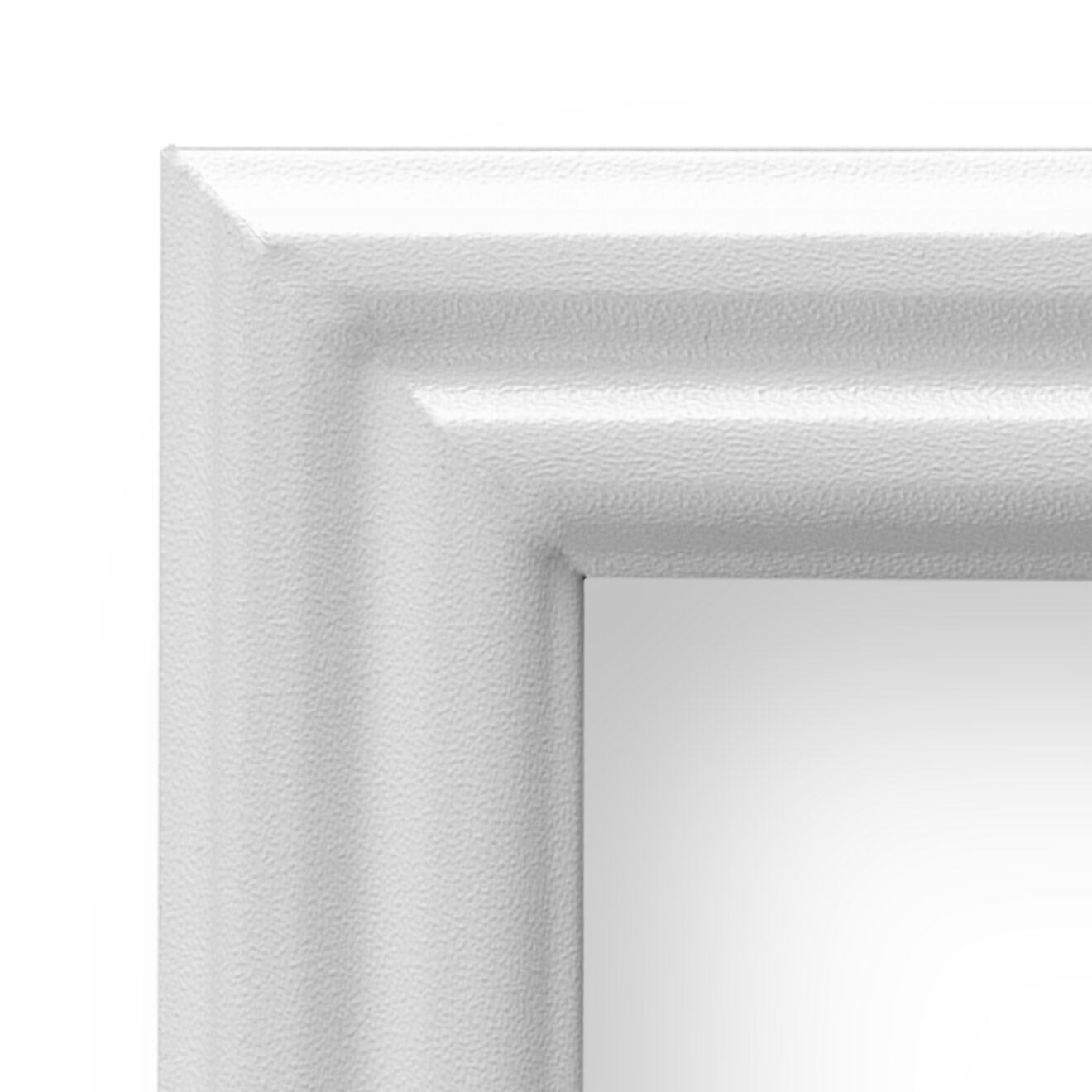 _75WHITE_SWATCH White .75" Solid Wood Picture Frame - Image 2