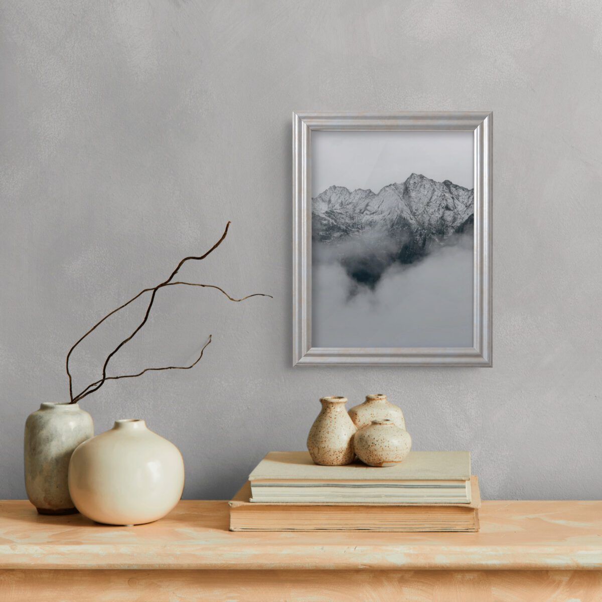 75_CLDSLVR Cloud Silver .75" Solid Wood Picture Frame - Image 2