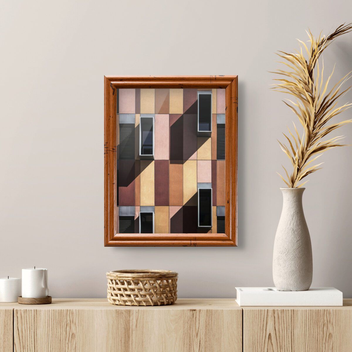 Distressed Oak .75" Solid Wood Picture Frame - Image 3