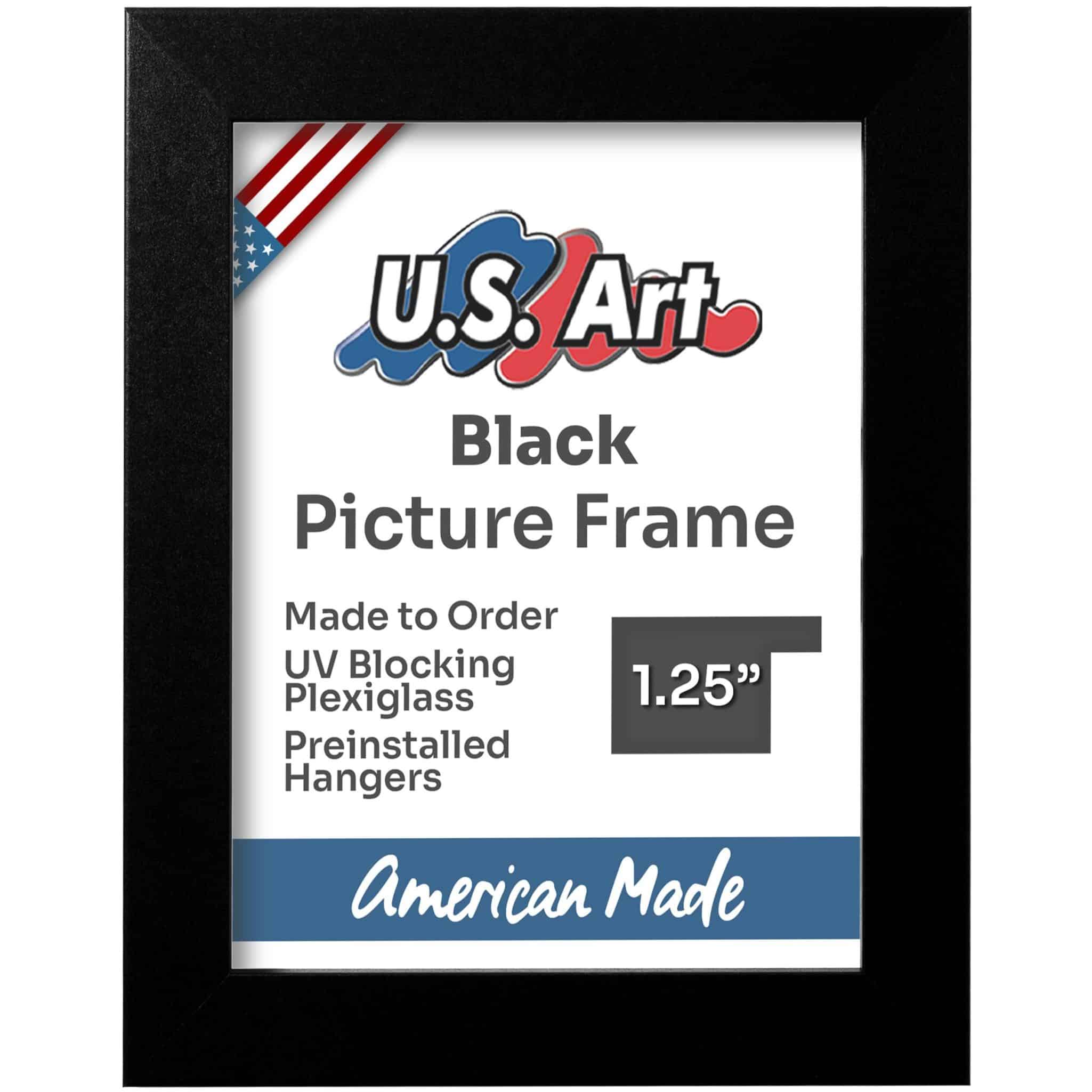 FLATBLACK_Square - Black Black 1" Flat Picture Frame - Image 1