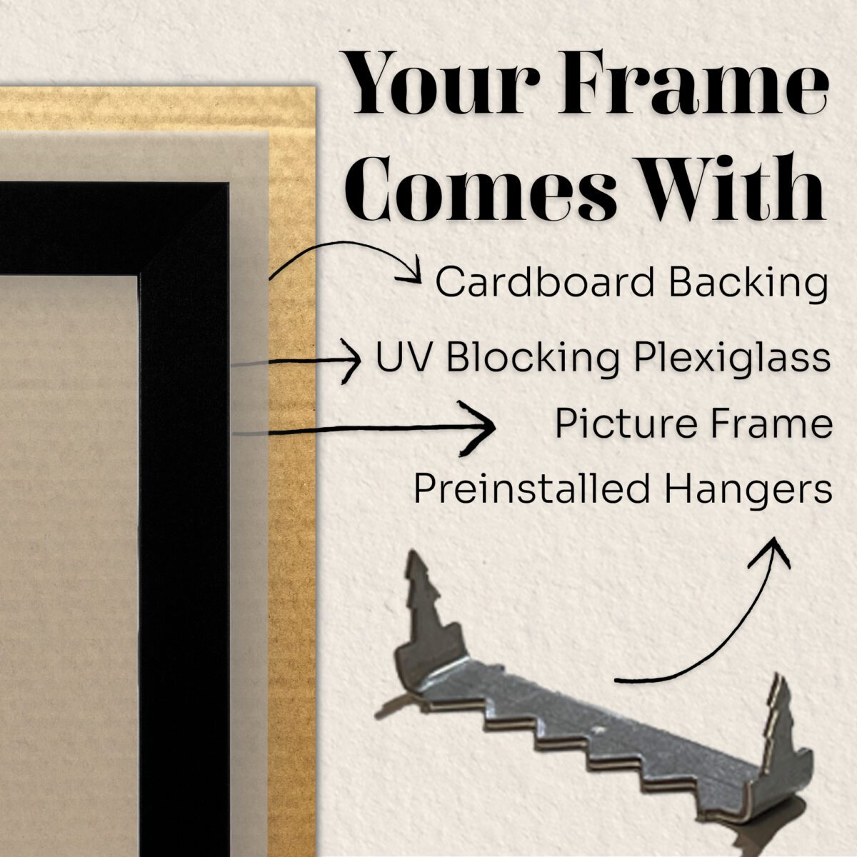 FrameComesWith_Square Withered Ash 1" Flat Picture Frame - Image 5