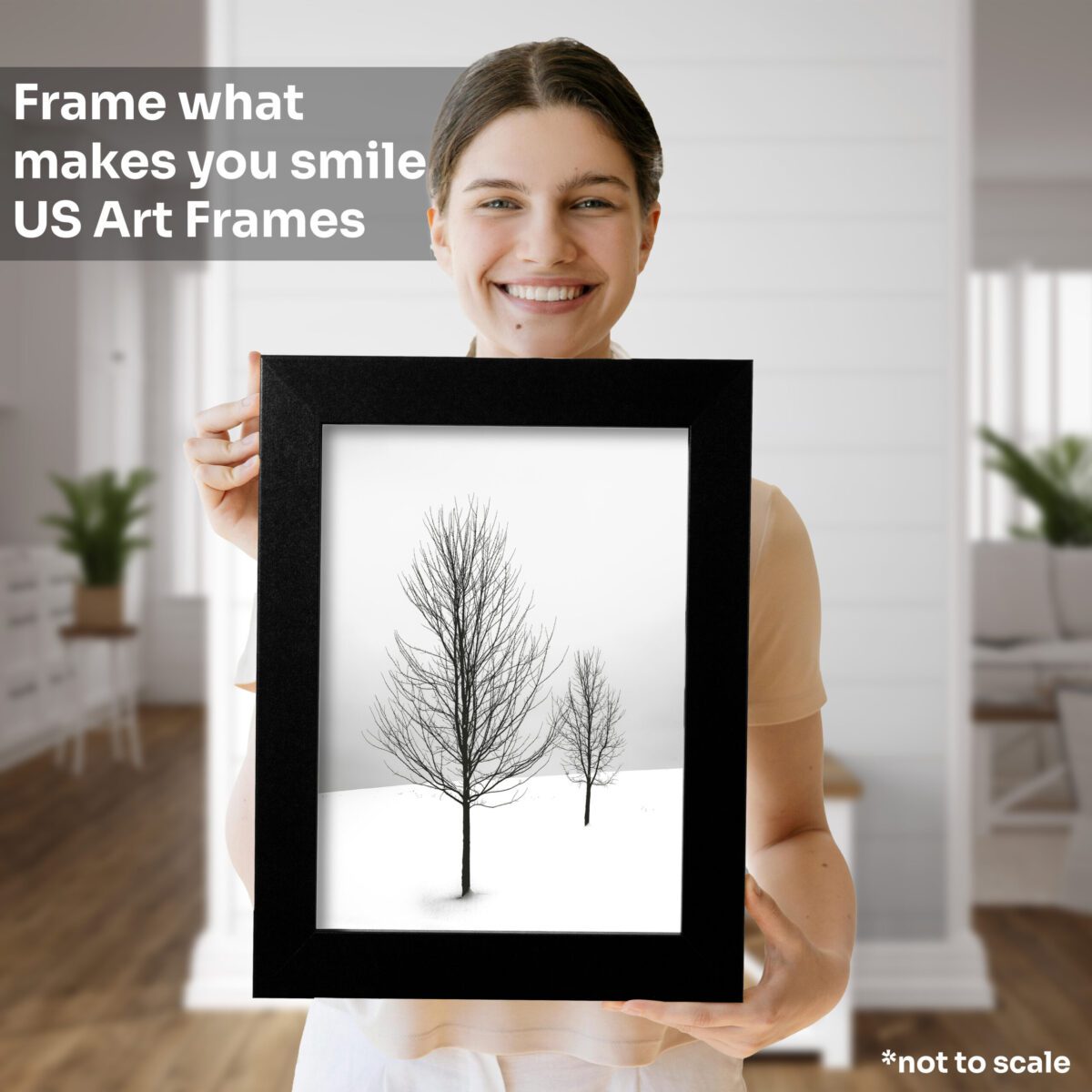 Black 1" Flat Picture Frame - Image 3
