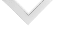 White Matted, Chalk White Picture Frame - 1 Inch - Image 2