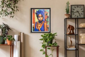 Lady with Vase by Alix Beaujour, Art Poster Print for Wall, Home Decor - Image 2