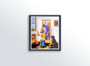 Definitely a Q by Lester Kern, Art Poster Print for Wall, Home Decor