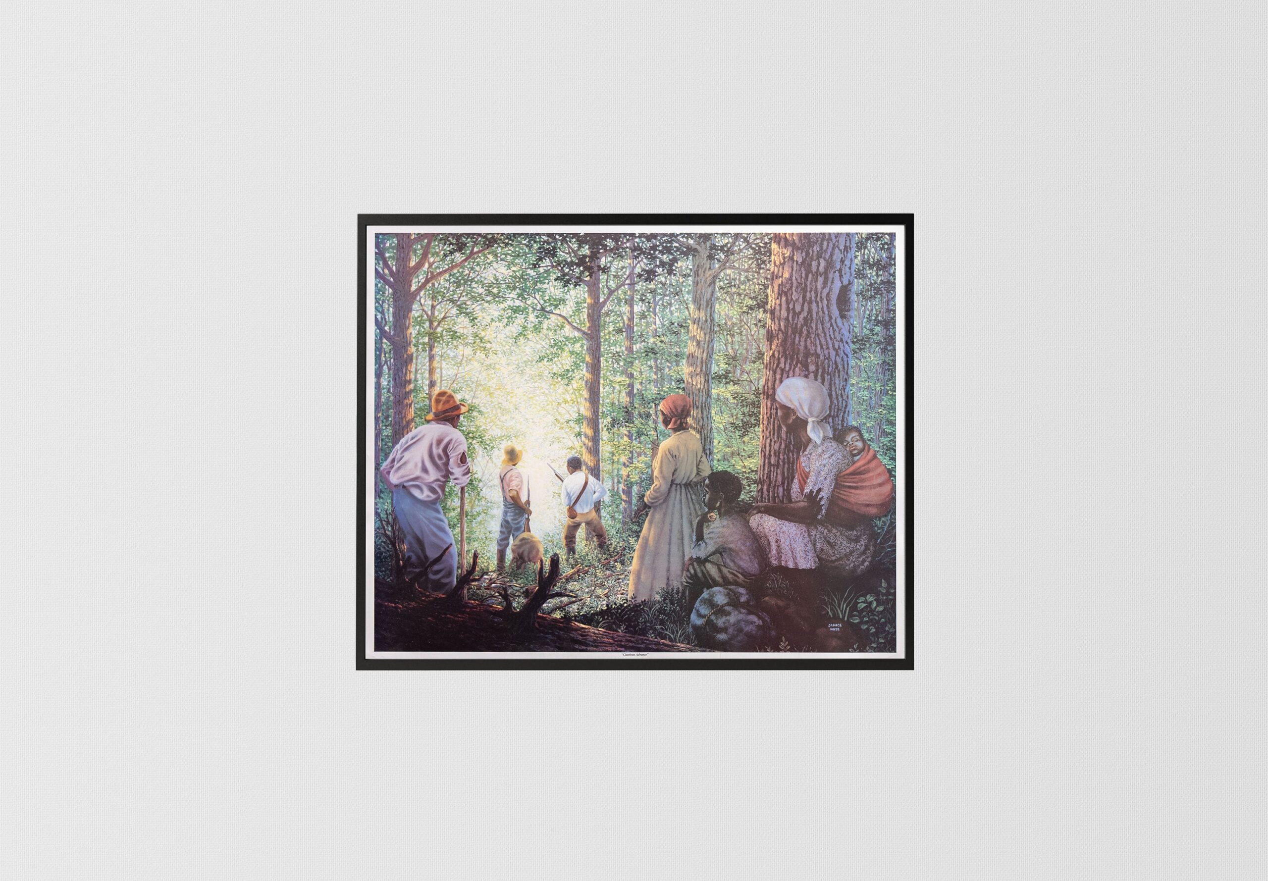 img 1 Cautious Advance by Janice Hues, Art Poster Print for Wall, Home Decor - Image 1