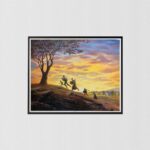 Escape at Dawn by Janice Hues, Art Poster Print for Wall, Home Decor