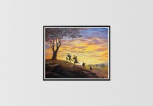 Escape at Dawn by Janice Hues, Art Poster Print for Wall, Home Decor