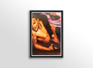 At Her Feet by Fred Mathews, Art Poster Print for Wall, Home Decor