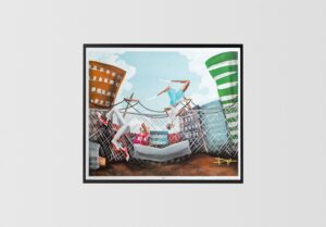 Flippin by Doyle, Art Poster Print for Wall, Home Decor