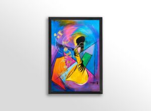 Lady Sax by Doyle, Art Poster Print for Wall, Home Decor