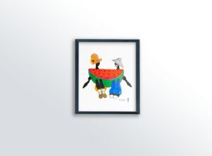 Watermelon Sunday by Doyle, Art Poster Print for Wall, Home Decor