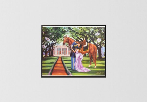 The Goodbye Kiss art print by Katherine Roundtree