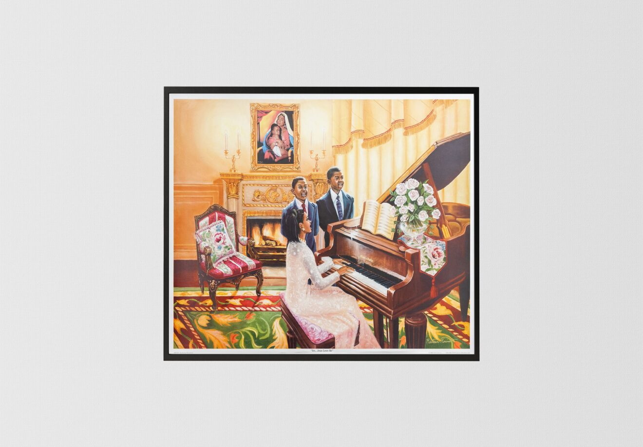 img 1 Yes, Jesus Loves Me by Katherine Roundtree, Art Poster Print for Wall, Home Decor - Image 1