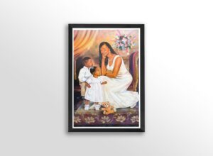 A Mother's Love by Mes'ij, Art Poster Print for Wall, Home Decor