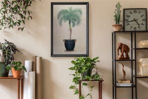 Potted Palm I - 24x36 Art Poster Print for Wall, Home Decor