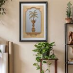 Palm Heart + Vase II, by Vase - 24x36 Art Poster Print for Wall, Home Decor