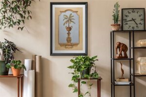 Palm Heart + Vase II, by Vase - 24x36 Art Poster Print for Wall, Home Decor