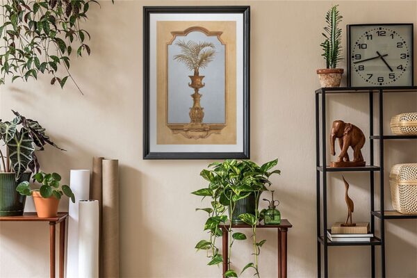 Palm Heart + Vase I, by Vase - 24x36 Art Poster Print for Wall, Home Decor
