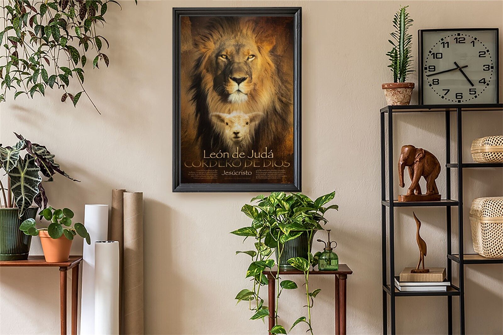 img 1 Lion of Judah Spanish - 24x36 Art Poster Print for Wall, Home Decor - Image 1