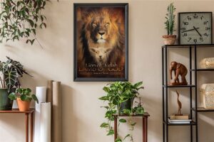 Lion of Judah English - 24x36 Art Poster Print for Wall, Home Decor