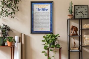 Everything I Need To Know I Learned From The Bible - 24x36 Art Poster Print for Wall, Home Decor