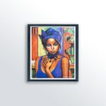 Lady with Vase by Alix Beaujour, Art Poster Print for Wall, Home Decor