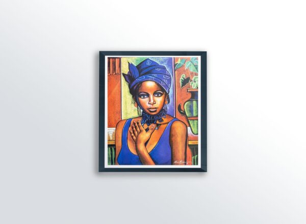 Lady with Vase by Alix Beaujour, Art Poster Print for Wall, Home Decor