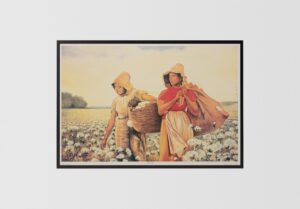 Cotton Fields by Alix Beaujour, Art Poster Print for Wall, Home Decor