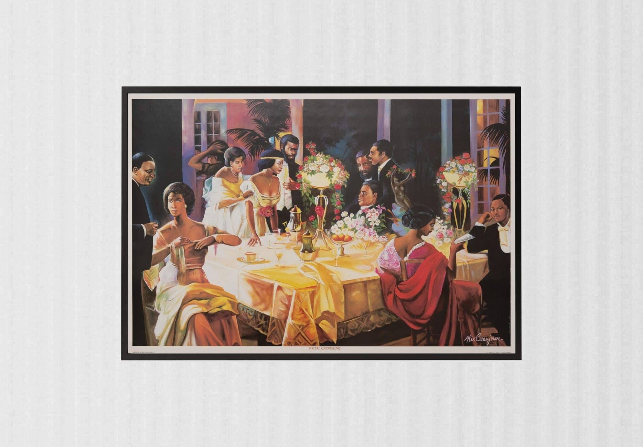 img 1 Social Gathering by Alix Beaujour, Art Poster Print for Wall, Home Decor - Image 1