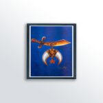 Mason Sword by Gerald Ivey, Art Poster Print for Wall, Home Decor