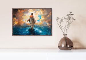 And He Walked On Water by Katherine Roundtree, Art Poster Print for Wall, Home Decor - Image 2