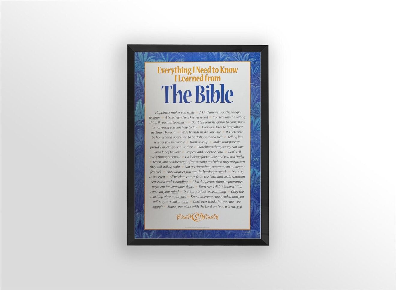 Everything I Need To Know I Learned From The Bible - 24x36 Art Poster Print for Wall, Home Decor - Image 2