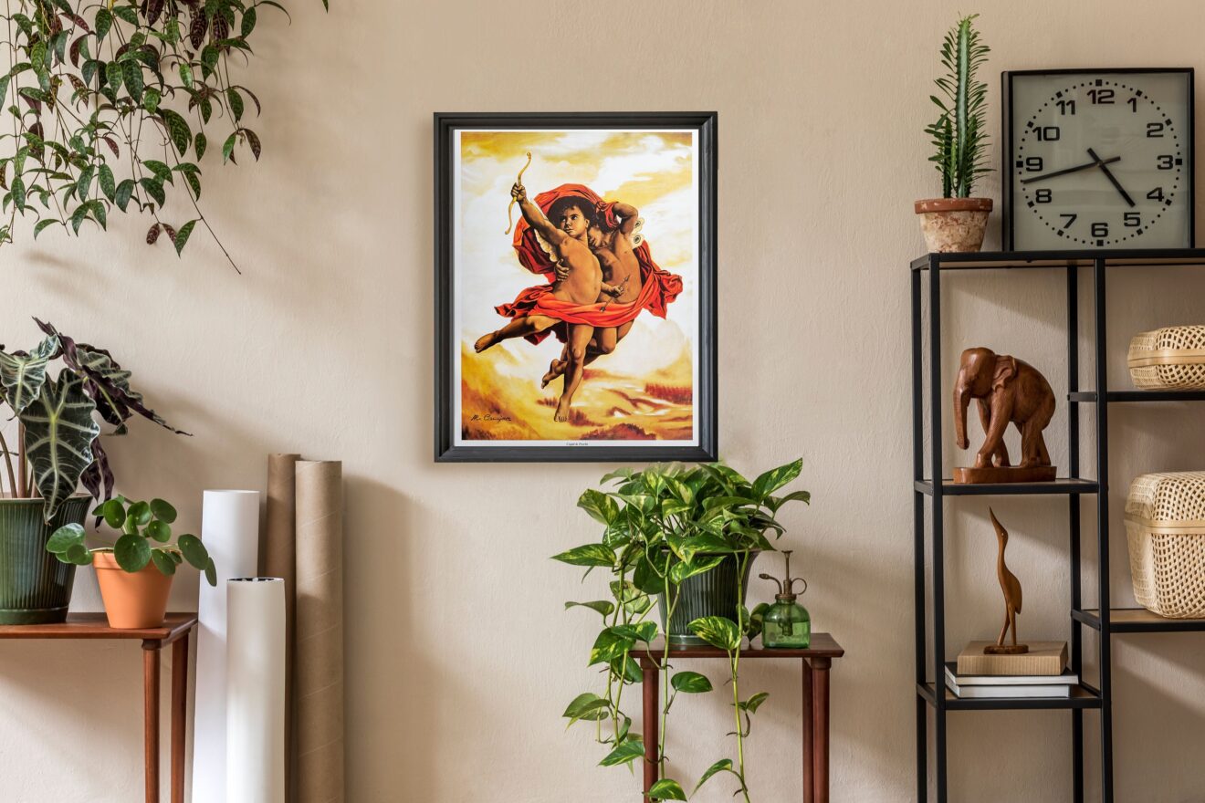 Cupid and Psyche by Alix Beaujour, Art Poster Print for Wall, Home Decor - Image 2