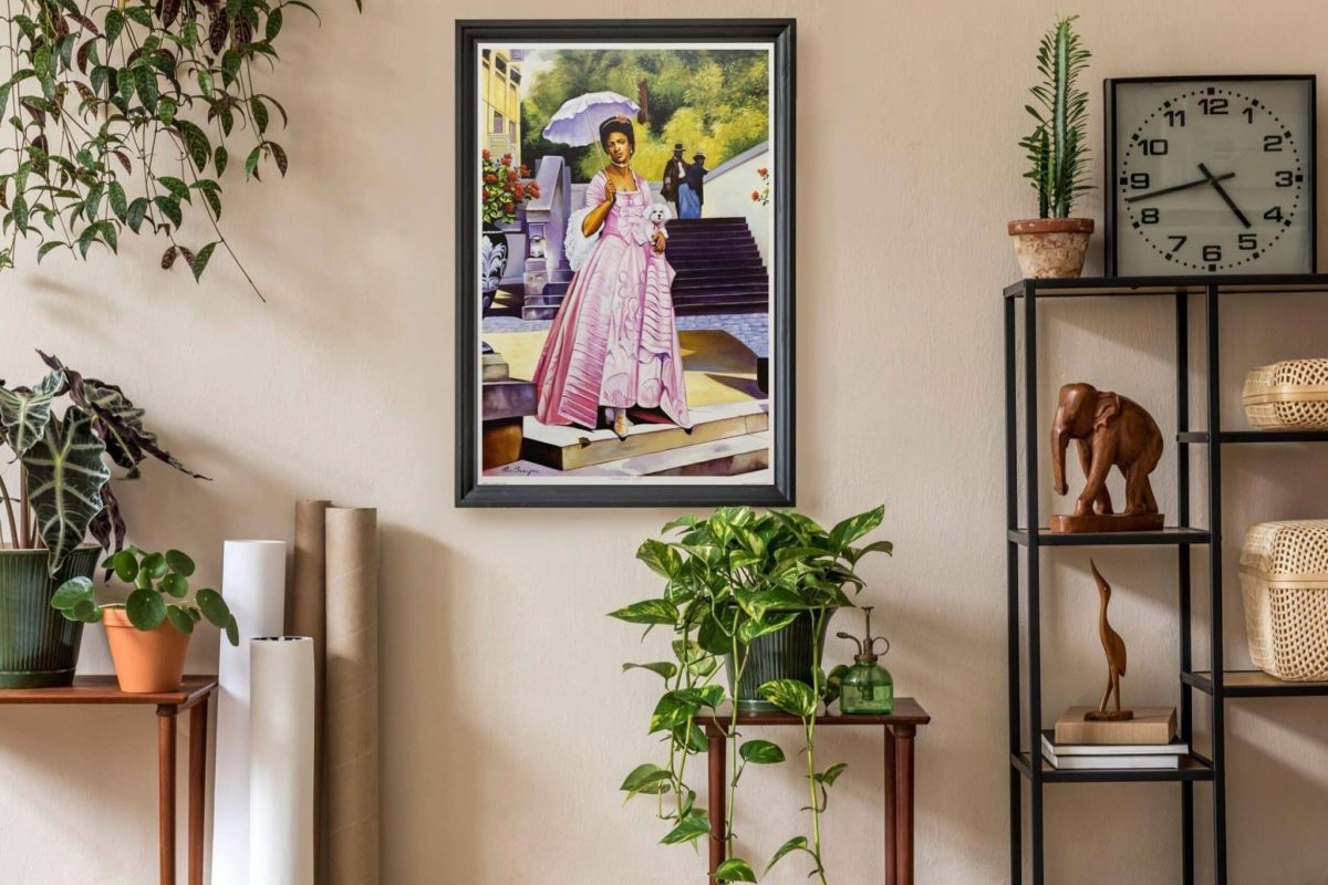 Umbrella Lady by Alix Beaujour, Art Poster Print for Wall, Home Decor - Image 2