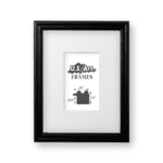 White Matted, Black Picture Frame - 0.75 Inch