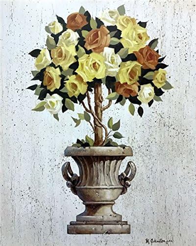 img1 POTTED YELLOW ROSES - 8x10 Inch - Image 1