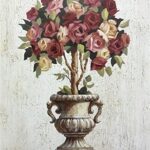POTTED RED ROSES - 8x10 Inch
