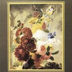 A VASE OF FLOWERS & BIRD'S NEST WITH FLEDGLINGS - 8x10 Inch