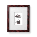 White Matted, Cherry Picture Frame - 0.75 Inch