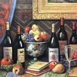 WINE, APPLE & PEACH - 8x10 Inch