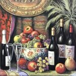 WINE, APPLE & GRAPES I - 8x10 Inch