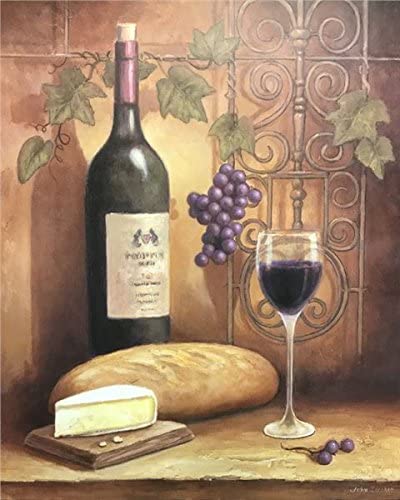 img1 WINE & ITALIAN BREAD II - 8x10 Inch - Image 1
