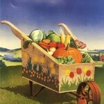 VEGETABLE CART - 8x10 Inch