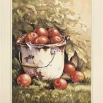 RED APPLES IN FARM - 8x10 Inch