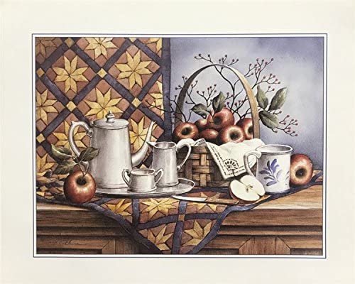 img1 APPLE BASKET ON SHELF II - 8x10 Inch - Image 1