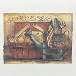 WATER CAN WITH FLAG - 8x10 Inch